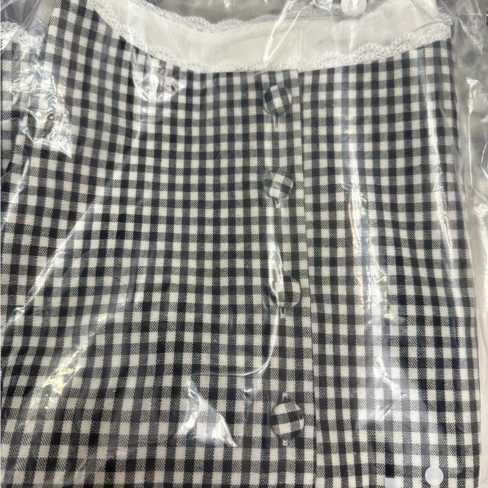 Reformation Amela Linen Top Remy Check
Gingham Black White - Picture 5 of 15